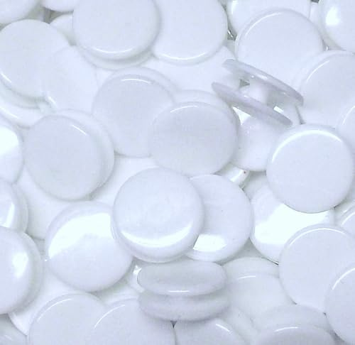 20 Wäscheknöpfe Doppelknöpfe weiß 18 mm