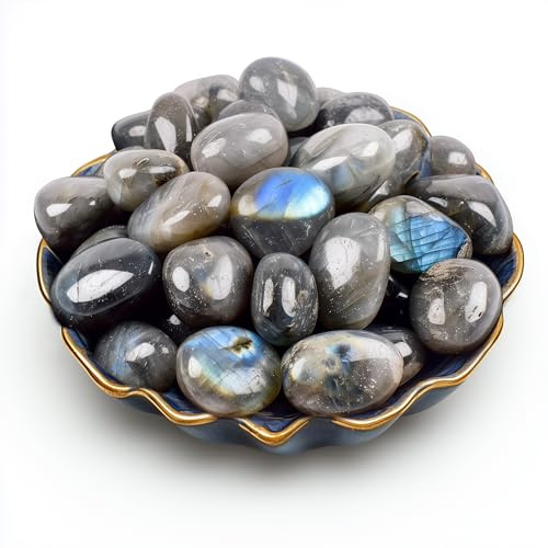 Polierte Labradorit Kristalle – 2.0 cm, Naturgetrommelte Edelsteine, sorgfältig ausgewählt, Dekosteine & Kiesel für Energiearbeit, Chakren, Meditation und Wohnaccessoires