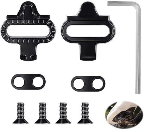 SPD Cleats, rutschfest Bike Fahrrad Schuhplattenset Kompatibel mit SH51 Klickpedale Cleats, Plattensatz Schuhplatten Pedalklampen Fahrradzubehör für Mountainbike Indoor und Outdoor Radfahren