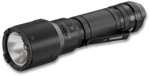 Ledlenser TT3R Taktische Taschenlampe 1900 lm, LED wiederaufladbar über USB-C, 7 Modi inkl. Stroboskop, rotes und blaues Licht, 300 m Zoom, IP68, Polizei militärische Spezialeinheiten Jagd Camping EDC