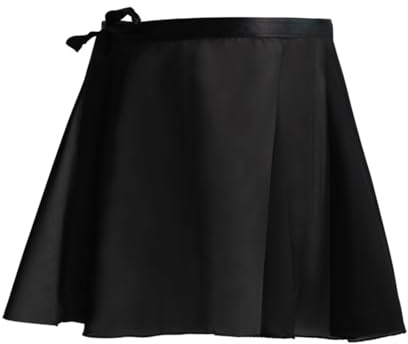 WUYJI Women's Ballet Skirts, 1 x tutù da balletto classico da donna gonna da danza classica gonna da danza classica gonna avvolgente in chiffon per donne ragazze danza e ginnastica (nero)