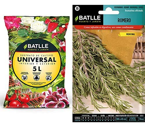 Semillas BatlleSustratos - Sustrato Universal 5L. - Batlle + Aromáticas - Romero