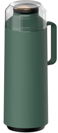 Tramontina Thermal Flask with Cup Lid and Interior Glass Container (Olive Green, 1.0l)