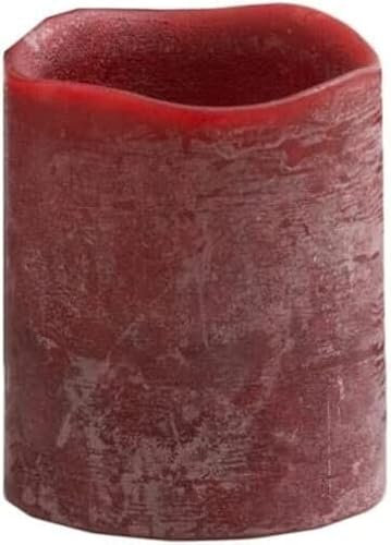 Mezzaluna Gifts - Candela natalizia in cera a LED rossa, misura M, altezza 9,5 cm x lunghezza 8 cm x larghezza 8 cm