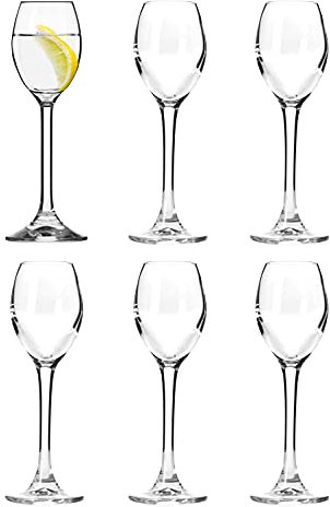Barski Likör-Glas – Schnapsglas – Set mit 6 Gläsern – Kristallglas – 68 ml – verwenden Sie es für – Likör, Whiskey, Wodka – Cordial – sehr langlebig – von Barski