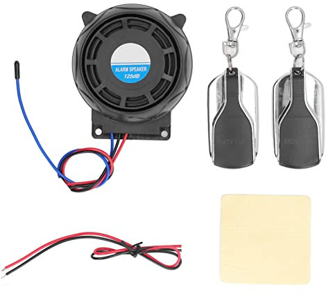 Motorrad Alarmanlage, Alarm mit 2 Fernbedienung Wasserdicht Diebstahlsicherung für alle Roller Moped oder Quad mit 12 Volt Motorrad Alarm System Anti Diebstahl Sicherheit System