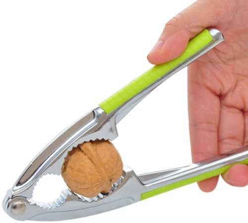 Butyeak Antideslizante Cascanueces, Cascanueces, Cascanueces de Metal, Abridor de Nueces, Alicate para Nuez con Mango de Silicona Antideslizante, para Frutos Secos, Almendras de Avellana, Almendras