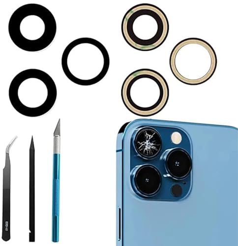 Anglepingping 13 Pro/13 Pro Max Back Camera Lens Replacement for iPhone 13 Pro/iPhone 13 Pro Max Rear Camera Glass Lens Replacement + Repair Tool Kit, Anti-Lens Scratch