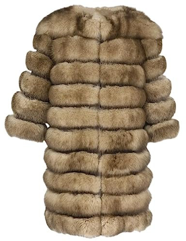 OFTBUY Winter Jacke Frauen Lange Echt Pelzmantel Natürliche Große Flauschigen Fuchs Pelz Oberbekleidung Streetwear Dicke Warme Drei Viertel