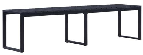 vidaXL Banc de Jardin 180 cm Panneau PS Noir