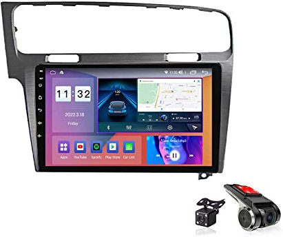 Navigatore satellitare per Auto Stereo Android 10 Doppio DIN per VW Golf 7 2013-2017 Radio Navigazione GPS 10'' MP5 Lettore Video multimediale Ricevitore FM Supporto 4G 5G WiFi SWC Carplay,Grigio,M7