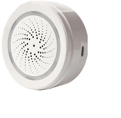 Sirène d'alarme WiFi avec stroboscopique visuel, système d'alarme de sécurité avec haut-parleur 100 dB, télécommande via Smart Life/Tuya Smart App (1 pièce)
