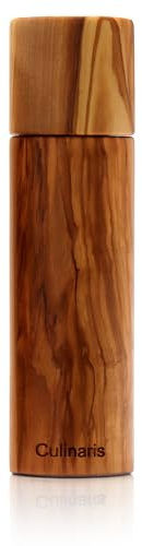 Culinaris Pfeffermühle 20 cm, Olivenholz, Keramikmahlwerk, Ø 5,5 cm x Höhe 20 cm, Gewürzmühle für Pfeffer, getrocknete Kräuter und Gewürze