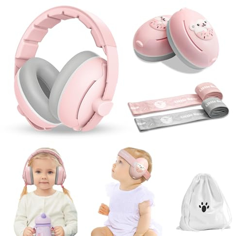 ONITOON Baby Ear Muffs, 2-in-1 Baby Noise Canceling Headphone, Hearing Protection for Babies 0-48 Months, Adjustable Headband