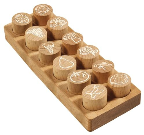 COLOP Woodies Holzstempel Set - Mix - Abdruckgröße 30 mm
