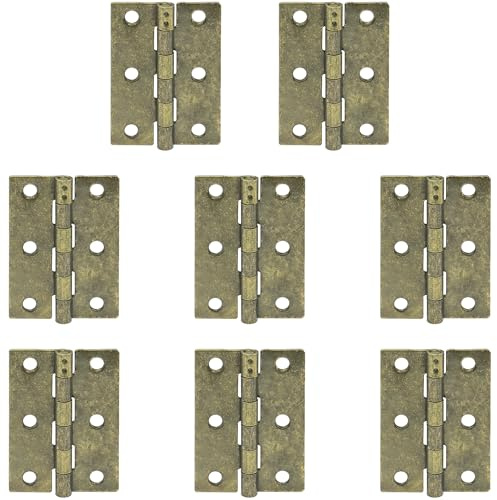 8 PCS 2.5-inch Door Hinges, Bearing Hinges for Small Furniture Doors (Bronze)