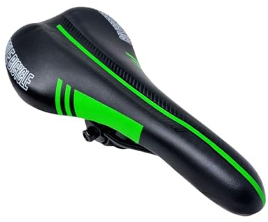 Konstläder Montegrappa Sadel med Skuminteriör/Gel för Racing Trekking Cross MTB Svart Grön