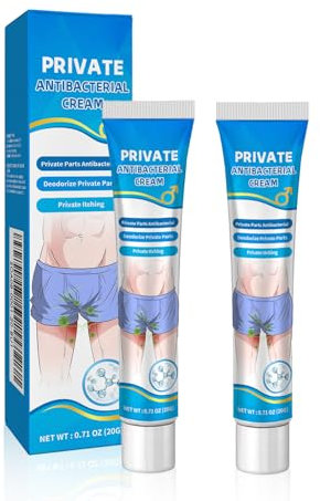 2 Private Antibakterielle Creme, Intimbereich Juckreizlinderung Lindert Creme, Herren Balanitis Juckreiz Creme, Anti-Juckreiz Pflegecreme, Private Anti-itching Cream, Männer Salbe Gegen Juckreiz (A)