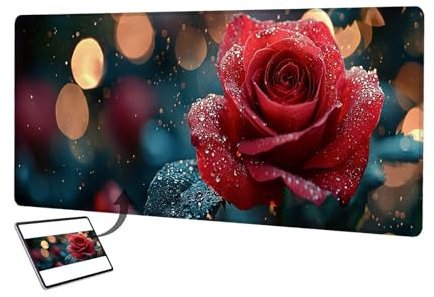 Personalisiertes Mousepad mit Foto, 1000x500mm Gaming Mauspad Personalisiert, Mauspad Selbst Gestalten, Schreibtischunterlage mit rutschfeste Unterseite, Personalisierte Geschenke für Gamer, Büro T-4