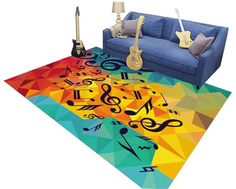 Hixingo Tappeto Insonorizzante per Batteria Acustica, Tappetino per Batteria Elettronica e Percussioni Tappetino Insonorizzante Antiscivolo per Musica Pratica (Geometria,150 * 200cm)