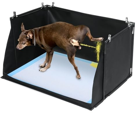 HOMBYS Dog Pee Pad Holder with High Walls, No-Spill Indoor Potty for Large Dogs, Foldable Puppy Litter Box, Patent Pending (33.8 L x 28 W x 17.7 H)
