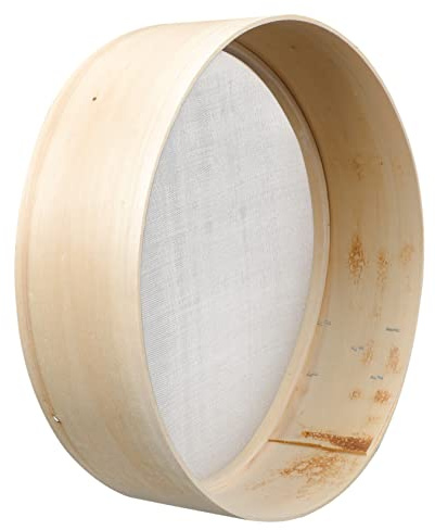 BESTYASH Cedazo De Harina para Hornear 27 Cm De Diámetro, Cedazo De Madera Malla Fina, Colador De Cocina Multifuncional para Filtrar Polvo, Adecuado para Uso Doméstico y Restauración