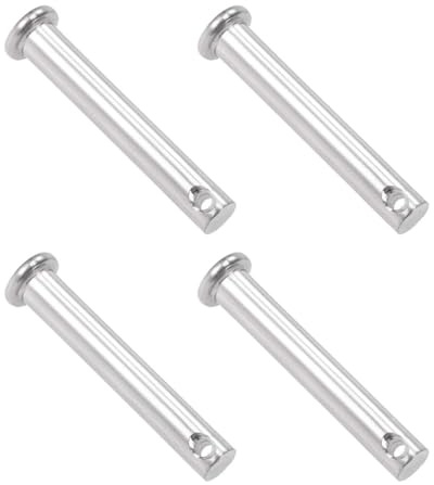 TA-VIGOR 4pcs 8 x 50mm Clevis Pins Single Hole, 304 Stainless Steel Flat Head Link Hinge Pin Fastener for Mechanical Linkage, Ship Rigging, Fixed Parts