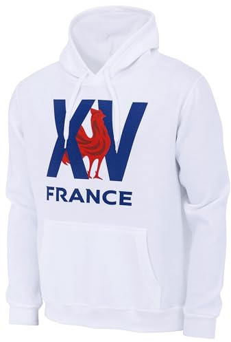 XV de France Sweat Capuche de Rugby - Collection Officielle FFR - Equipe de France de Rugby - Taille L
