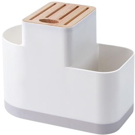 Messerhalter – Messerhalter aus Holz | Copsticks Holding Stand | Eleganter Utensilien-Organizer mit Ablagetablett und Holzdeckel | Extra Univers Aufbewahrungsfach