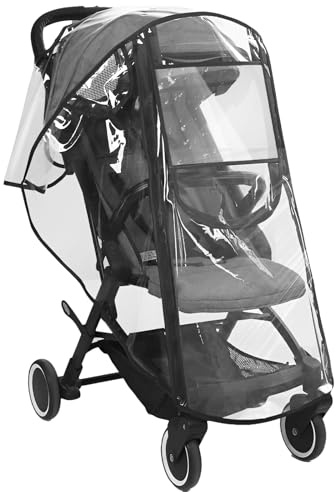 Housse de pluie universelle pour poussette - Imperméable et coupe-vent - Protection contre les intempéries - Pour siège auto - Parapluie pour la plupart des personnes