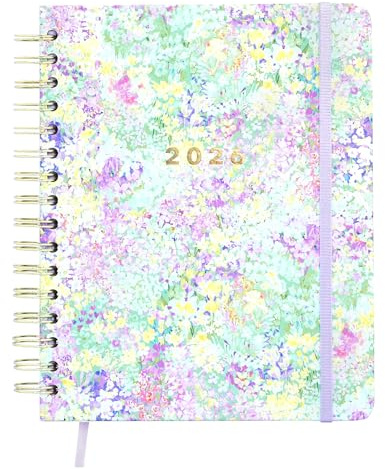 MANOA® Agenda 2026 FLORA Semana Vista - Medidas (A5+) 19 x 22 cm - 210 Páginas - Incluye pestañas separadoras mensuales- opción de stickers (SIN STICKERS, SOLO AGENDA)