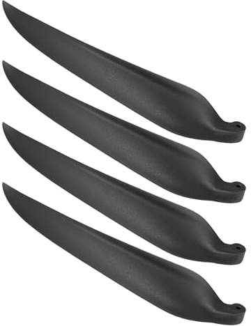 MECCANIXITY RC Glider Propeller Replacement Prop Blades, 14.5x9.5 Inch RC Folding Propeller Nylon Blades Parts for Spinner D28-D48mm Glider Airplane Prop Replacement(Black, 2 Pairs)