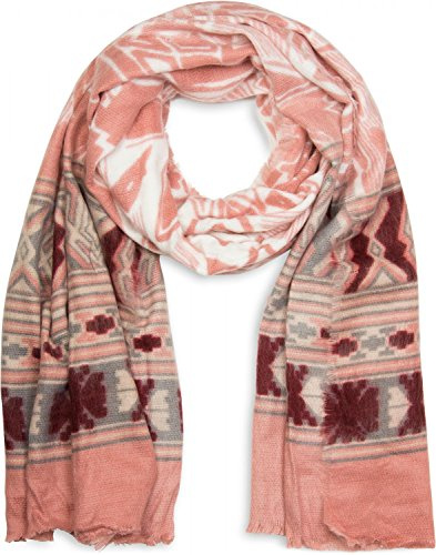 styleBREAKER bred XXL halsduk med aztek etnisk boho-mönster och fransar, stickad halsduk, unisex 01017026