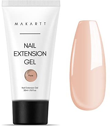 Makartt Poly Nail Extension Gel Aufbaugel Nude 50 ml für Natural Nails | Perfekt für natürliche Nageldesigns, French-Looks und elegante Alltagsmaniküre zu Hause
