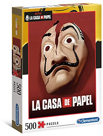 Clementoni 35085 La Casa de Papel – Puzzle 500 Teile ab 9 Jahren, buntes Erwachsenenpuzzle mit kräftigen Farben, Geschicklichkeitsspiel für die ganze Familie, schöne Geschenkidee