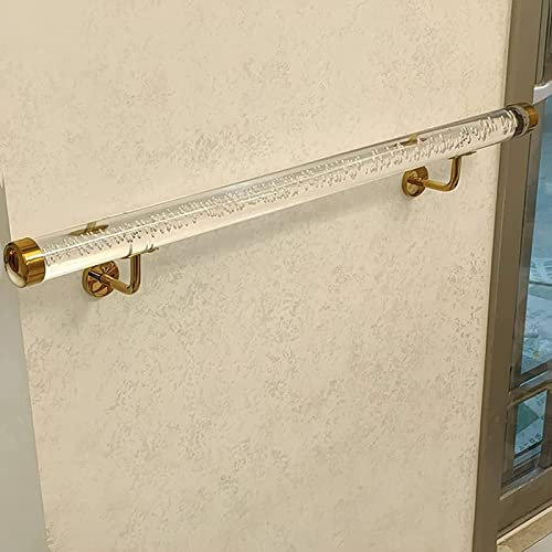 Kunovo Handlauf Wandmontierter Treppenhandlauf - Kristallklar, Einzigartige Haltegriffe für Innentreppen für Senioren/Kinder/Behinderte, (Size : 1.5M/4.9FT)
