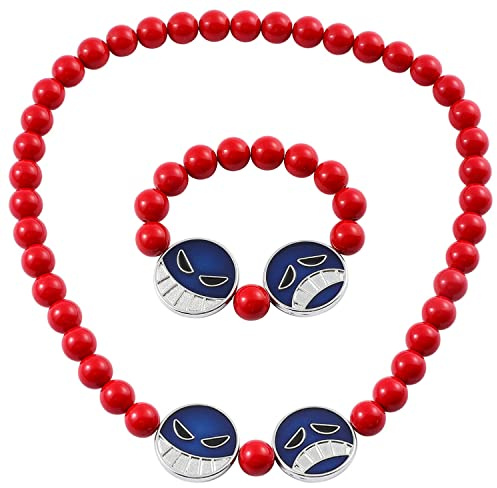 BSNRDX Collares De Animación 2 Pcs One Piece As de la Barba Blanca del Fuego Anime Collar De Dibujos Animados Símbolo Logo Colgante Collar Anime Cosplay Joyería para Mujeres Hombres