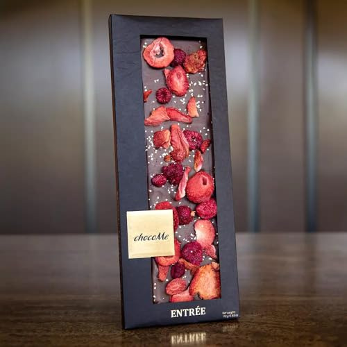 Tea Soul | Chocolat au lait avec tranches de fraise, framboise et or 110 gr