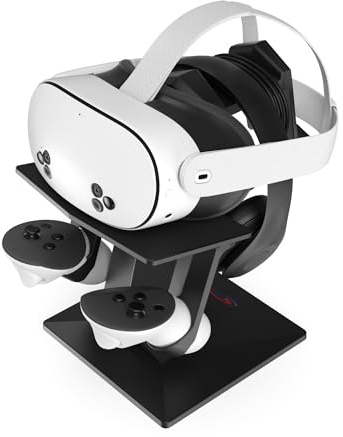 Digicharge Support de Casque VR pour Meta Quest 3S / Quest 3 / Oculus Quest 2 VR Mount Display Storage pour Casque et manettes tactiles