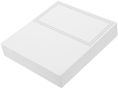 OUNONA Tischkarten aus Papier mit Einfachem Beschreiben Elegante Silberne 100 Stück und Klarer Informationsanzeige für Hochzeitstischdekoration