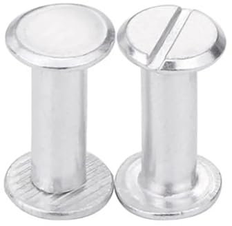 YXYXGS 40 Sätze M5 Schlitzschrauben Schlitz Flachkopf Paar Sicherungsnieten Schraubenmutter 10 mm-30 mm Länge Gewinde Nalis Aluminium (Size : M5x15mm)