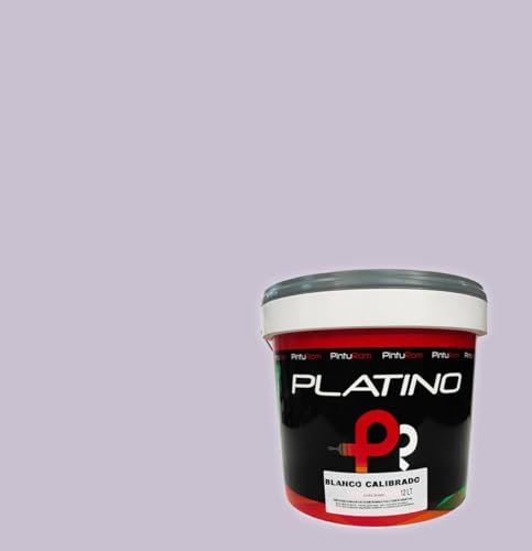 Pintura de interior colores Platino Color, Alto rendimiento 8-12 m²/l., excelente cubrición y lavabilidad, protección antimoho. (LILA SUAVE, 4 Litros)