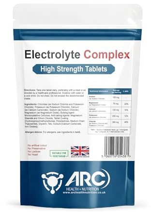 Electrolyte Complex 120 Tablets with Sodium, Magnesium, Chloride, Calcium & Potassium - Hydration Tablet for Fasting & Keto - Electrolytes Powder Alternative for Energy & Electrolyte Balance
