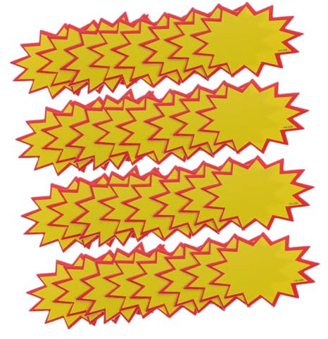 ULTECHNOVO 300 Stück Leere Preisschilder 5×7cm aus Papier Leuchtende Werbeetiketten mit Glatter Oberfläche Abgerundeten Kanten für Einzelhandel Obst Gemüse Küchenwaren