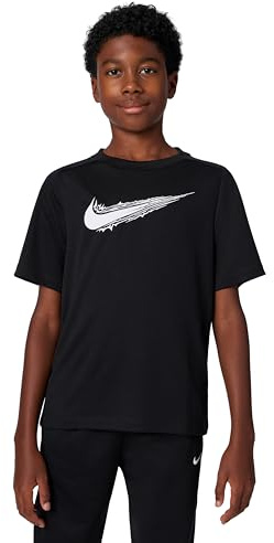 Nike Multi Camiseta De Manga Corta Dri-Fit - Niño, Black/White, HF8100-010, S