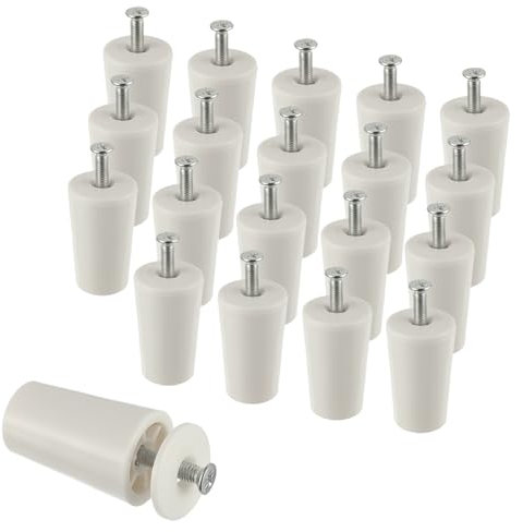 EPLZON 40mm Bianco Fermi per Tapparelle bianchi Tappi per tende per tende a rullo e tende comprese rondelle e viti (confezione da 20pezzi)