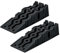 2er Set PKW Auffahrrampen Hochbelastbare Auto Rampen bis 5t Stapelbare KFZ Auffahrrampe für sicheren Halt rutschfest & robust aus HDPE Kunststoff Universalgröße für Reifen bis 32cm
