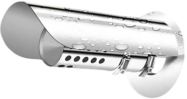 Air Vent Cover,Duct Wall Rain Cover,Exhaust Hood Ventilator Cover,Boiler Hood and Rain Cap,Wall Dryer Air Ventilation Outlet Hood(Silver1,6.5cm)