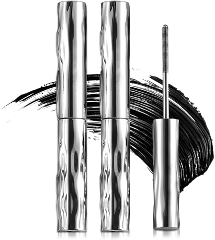 Wimperntusche, Mascara Wasserfest Schwarz, Steel Pipe Eyelash Mascara, Wimperntusche Lange Wimpern, Natural Non-Smudged Threaded Volumen und längeren Halt (2)