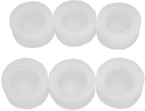 OUNONA 6pcs Nonstick Silicone Macaron Molds for Baking Desserts and Chocolates Flexible Food-Grade Bakeware for Kitchen and Party Use Easy to Clean and Reusable